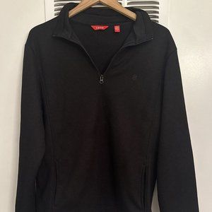 IZOD Mens Quarter Zip Pullover Black